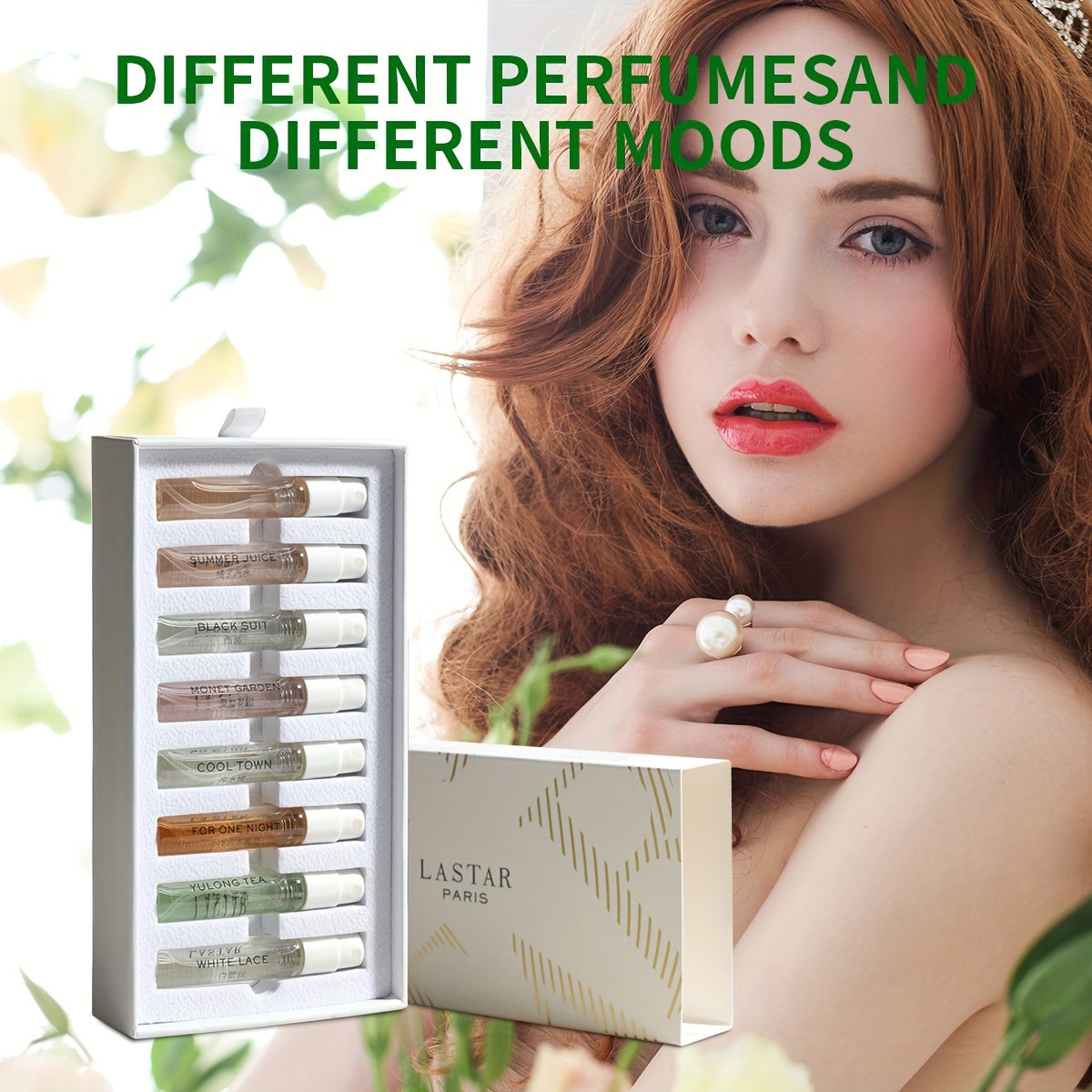 LASTAR Perfume Gift Set, Featuring 8 Pocket Perfumes of Each, a Collection of Fresh And Fragrant Long-Lasting Scents for Women, with a Variety of Woody, Fruity, And Floral Aromas, an Essential Item for Home And Outings