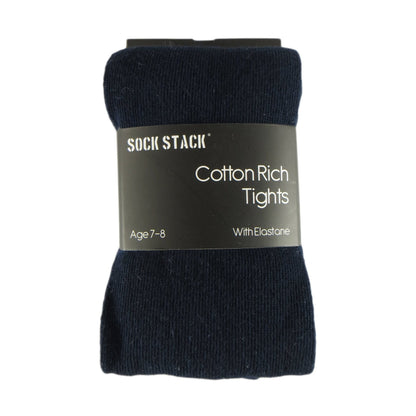 Pack Of 6 Girls Tights, School Uniform Multipack Soft Cotton Rich Winter Tights (3-12 Years)