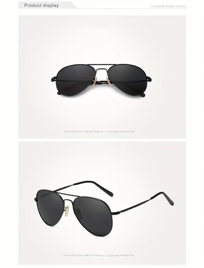 Kingseven Classic Pilot Polarized for Men And Women Fashion Unisex Style Eyewear for Activities, Parties, And Photography Props