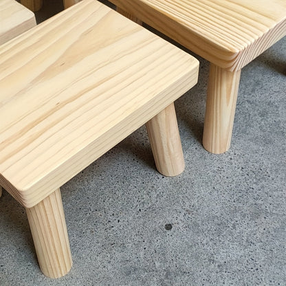 1pc Nordic-style Solid Wood Modern And Simple Shoe-changing Stool with Thickened Load-bearing Capacity, Stable And Durable. Entrance Foyle Stool, Warm Home Small Stool, Rectangular Low Stool