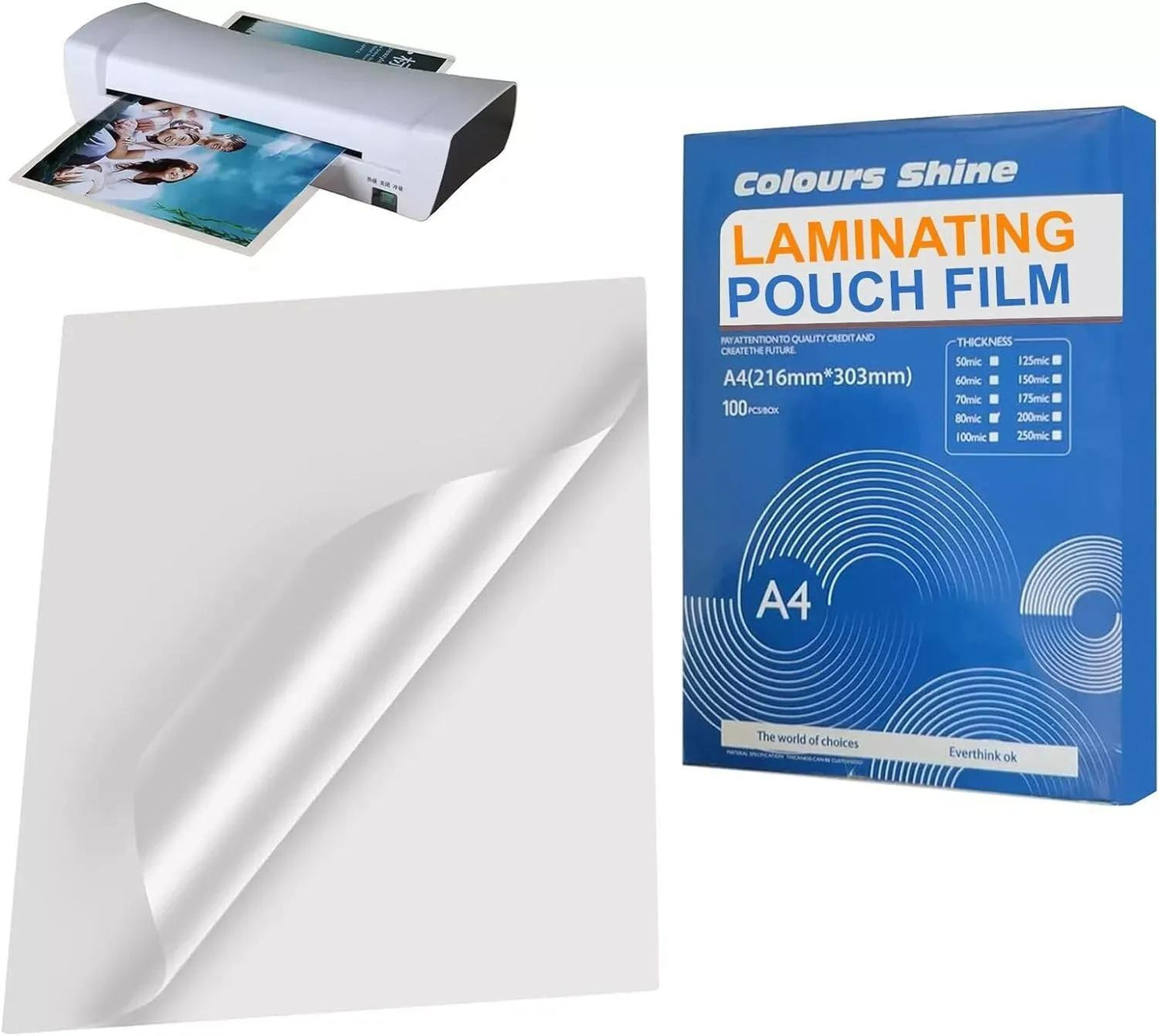 ATEK A4 Laminator Pouches 100 Pack – 100 Micron Laminating Sheets a4 Glossy Finish, Crystal Clear, Full Protection, Waterproof a4 laminator - Laminate Pouches a4 Ideal for Home Office Photos and Notes