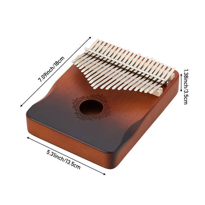 21 Keys Thumb Piano Kalimba with Tuning Hammer & Accessories - Portable Acoustic Musical Instrument for Beginners, Includes Storage Bag, Durable Wooden Construction, Perfect Holiday Gift, Musical Instruments, Anxiety & Stress Relief Instrument