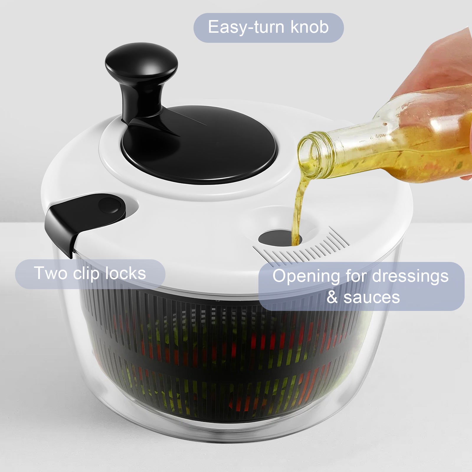 3.5-Litre Salad Spinner - Green or Black