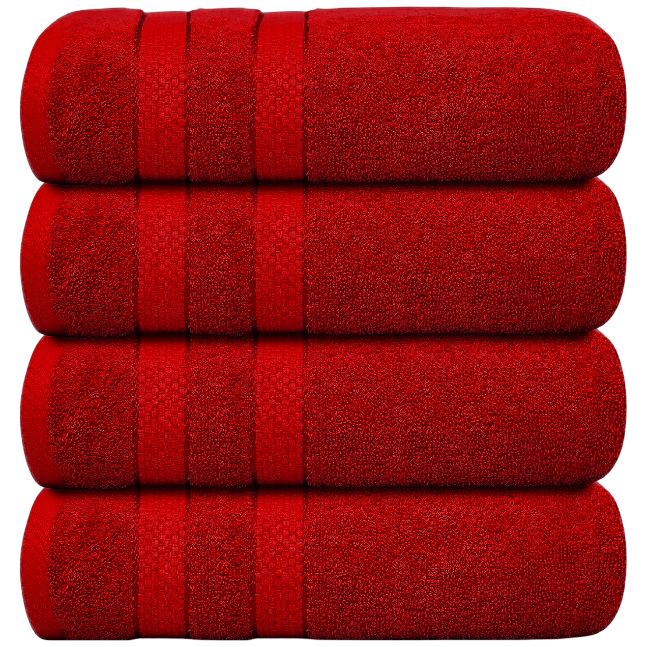 4 X Large Jumbo Bath Towels 100% Egyptian Cotton -75 x 150 cm- Soft Quick Dry Hotel Spa Big Bathroom Towels Set