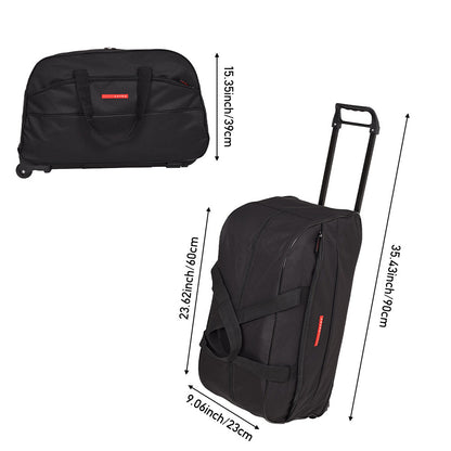 Large Capacity Rolling Travel Bag with Wheels, Lightweight Foldable Luggage Duffel for Weekend Getaways, Business Trips, and Airport Travel, Spacious Carry - on Tote for Packing Essentials