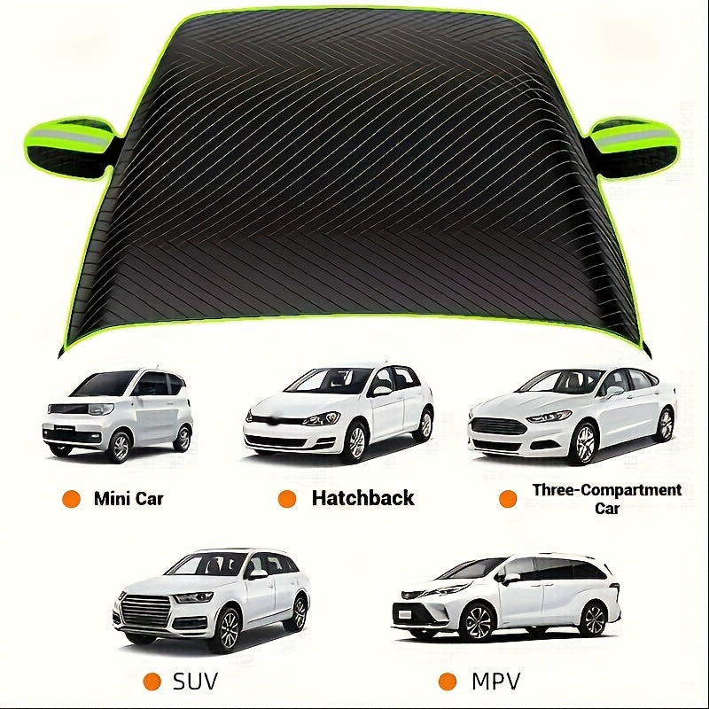 Suitable for All Models - Durable Oxford Cloth Windshield Cover with UV Protection and Snow Shield Function, Easy to Install and Durable, Ensuring Winter Driving Safety, Designed to Cope with Ice and Snow Road Conditions, High-quality Materials