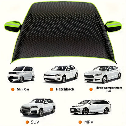 Suitable for All Models - Durable Oxford Cloth Windshield Cover with UV Protection and Snow Shield Function, Easy to Install and Durable, Ensuring Winter Driving Safety, Designed to Cope with Ice and Snow Road Conditions, High-quality Materials
