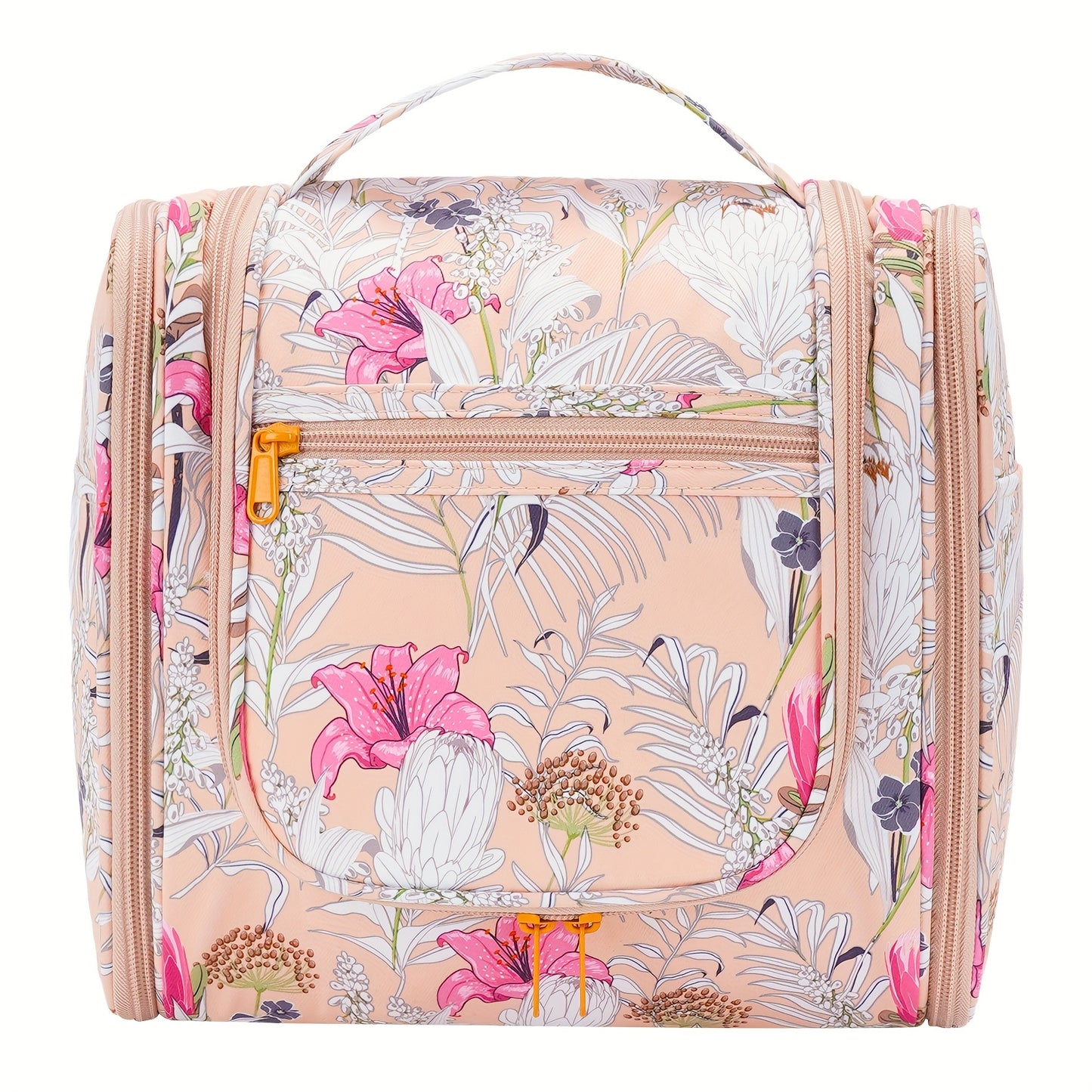Large Hanging Travel Toiletry Bag Makeup Organizer Bag for Women Travel And Home Cosmetic Bag with PVC Compartment And Metal Hook Fashion Design - Perfect for Travel Daily Use Valentine'S Day Gifts
