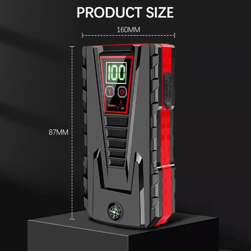 Car Jump Starter Pack -Booster Battery Charger Emergency Power Bank 6000A Peak, Portable Multi Function Car Jump Starter Emergency Booster, Car Emergency Mobile Power Battery Gasoline Diesel Car Starter With LED Flashlight, Suitable for suv, truck, diesel