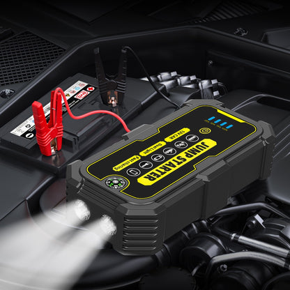 Portable Jump Starter 1500A Peak 12V, Car Battery Booster for 6.0L Petrol & 4.0L Diesel Engines with LCD Display, USB-C Quick Charge & 3-Mode LED Flashlight – Lithium Jump Pack for UK Drivers