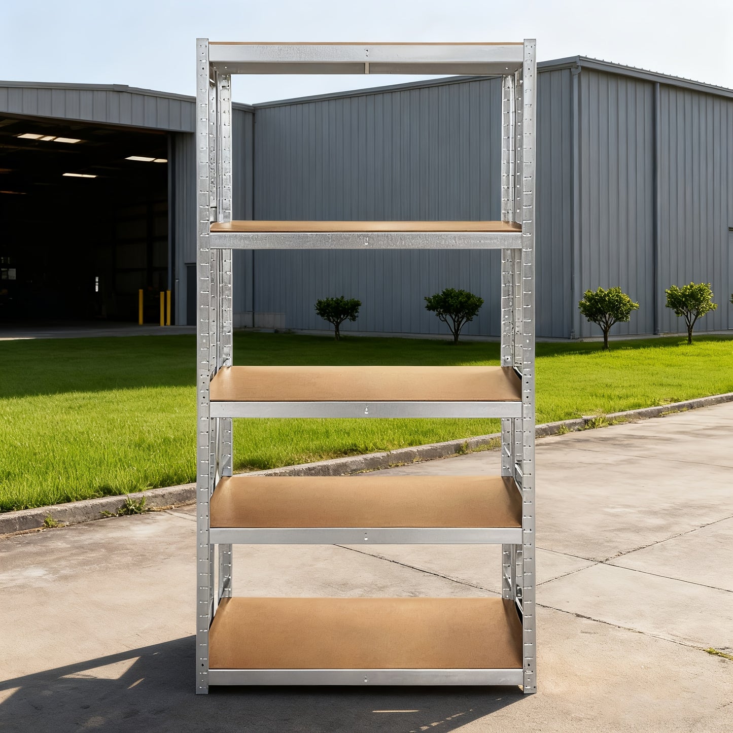 5-tier Heavy-duty Racking, Bolt-free Industrial Racking, Adjustable Metal Storage Rack, Maximum Load Capacity Up to 875kg, Store Display Rack for Home, Garage, Shed, Warehouse, Office, Basement, 150/180cm, Utility Racks