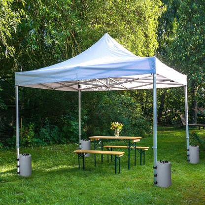 4 Pack Gazebo Water Weights Bags, 10L Durable Windproof and Portable Weights for Outdoor Tents, Canopies, Shelters, Easy to Fill Sand or Water Weights for Stability, Heavy Duty Weight Bags for Gazebos, Camping, Patios, Event Shelters, Weather Resistant An