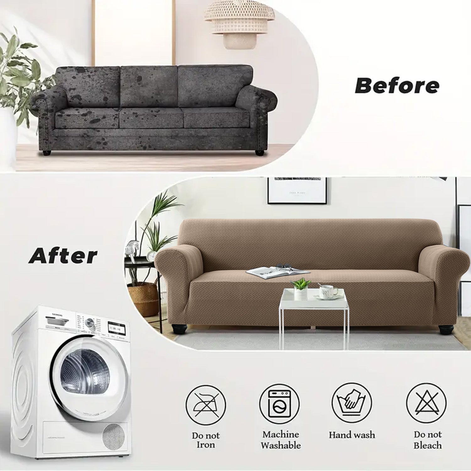 Stretch Sofa Cover – One to Three-Seater Colour Options