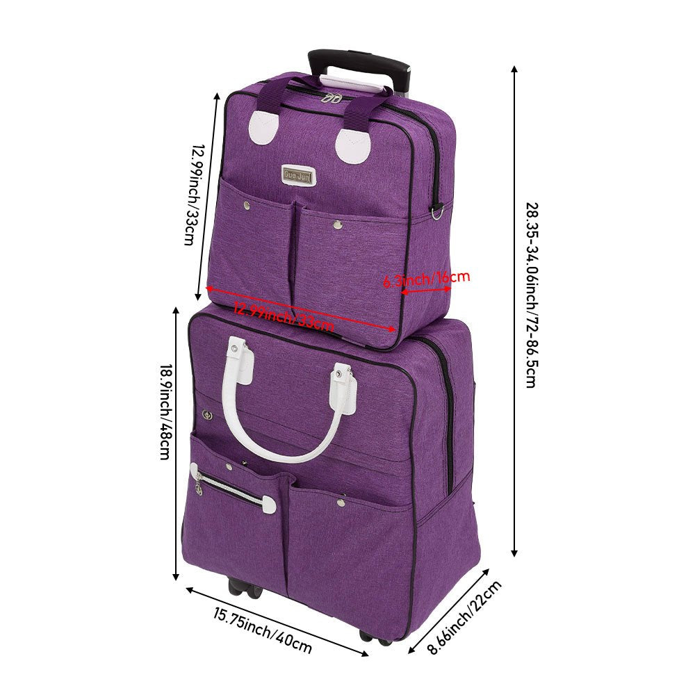 2 Piece Lightweight Rolling Luggage Set with Spinner Wheels, Suitcase Set, Spinner Luggage Set, Carry - on Suitcase and Matching Travel Bag for Business Trips, Versatile Luggage Solution for Vacation Getaways, Weekend Trips and Long - Distance Travel