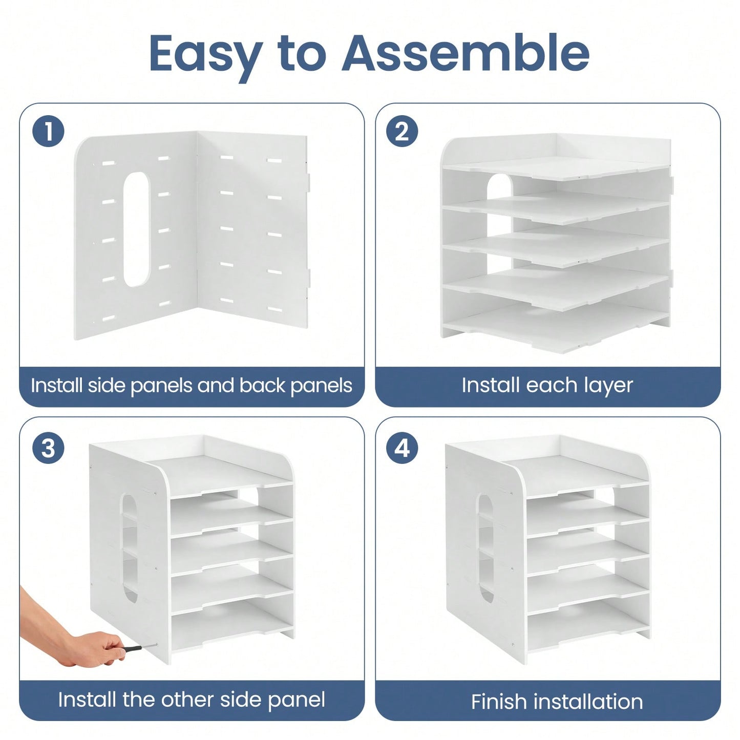 10/7/5-Tier A4 Paper Organiser for Desk Desktop File Holder | Letter Tray for Home Office School