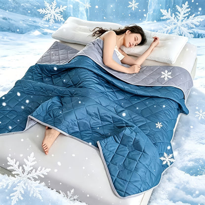 1pc Summer Cool Blanket, Cool Blanket. Suitable for Hot Sleepers, Lightweight Air-Cooled Quilt, Adult Heat Absorbing Soft And Breathable Smooth Cover. Solid Color, Brings Summer Comfort, Skin Friendly And Washable