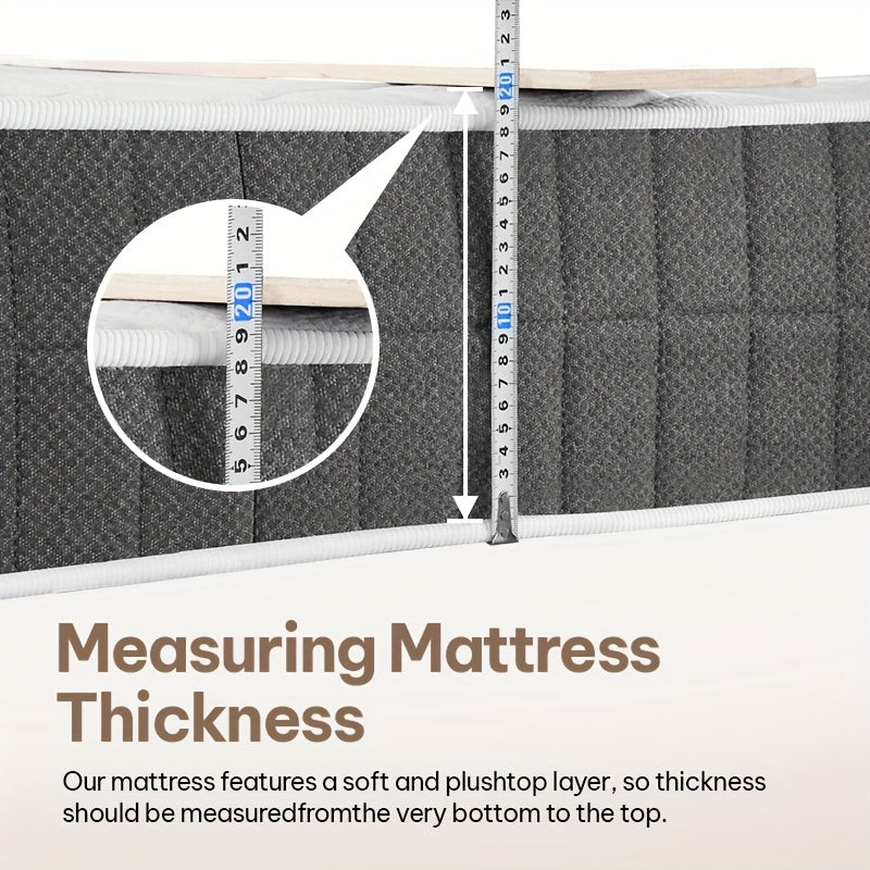 20Cm Medium-Firm Spring Hybrid Double Mattress with Silent Innerspring And Pocket Springs for Comfortable Sleeping, All Sizes - Single/Small Double/Double, Mattress in a Box, Christmas Bedroom Furniture | Timeless Bedroom Style