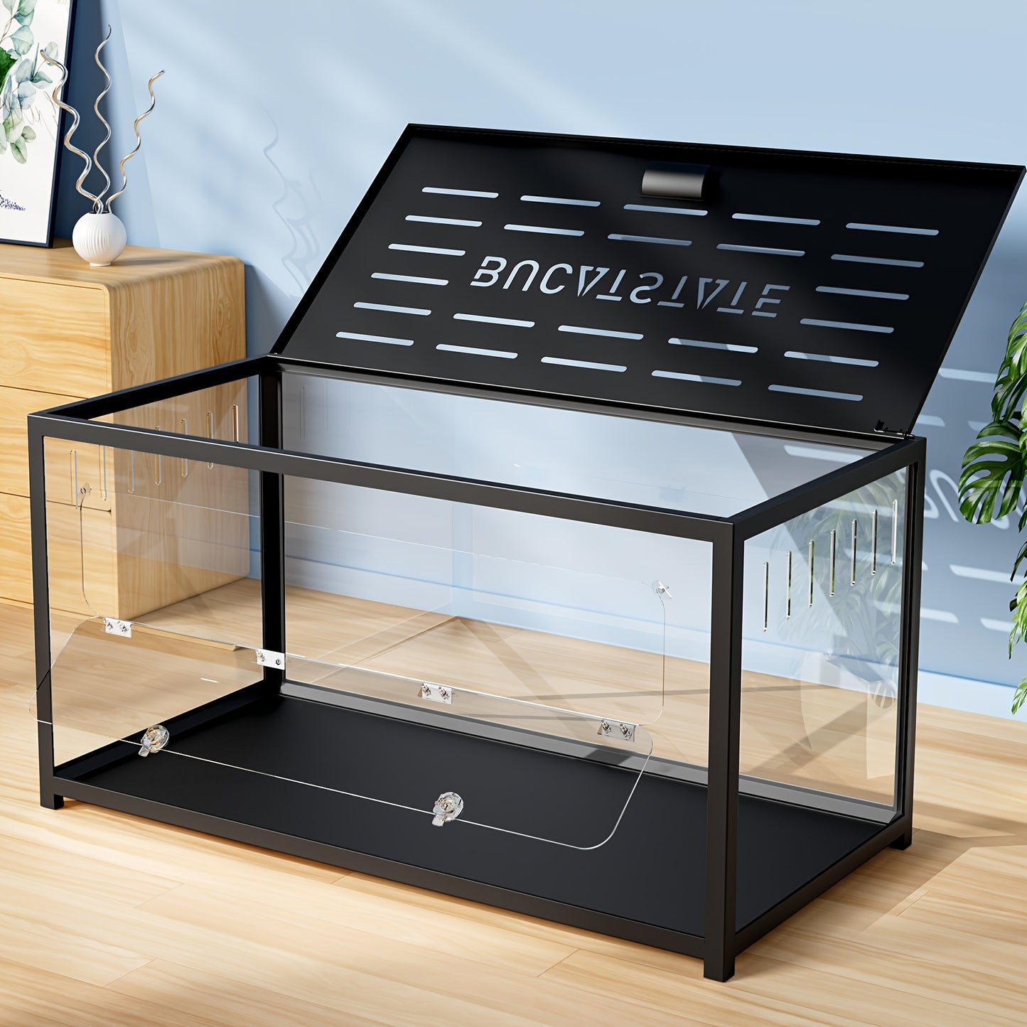 BUCATSTATE Hamster Cage Metal 2.0, Large Stackable Habitat For Small Animals, Deep Burrow Design, Easy Assembly, 80/100cm, For Dwarf & Syrian Hamsters Guinea Pigs Gerbils Reptiles, Only 100cm Free 20L Paper Bedding