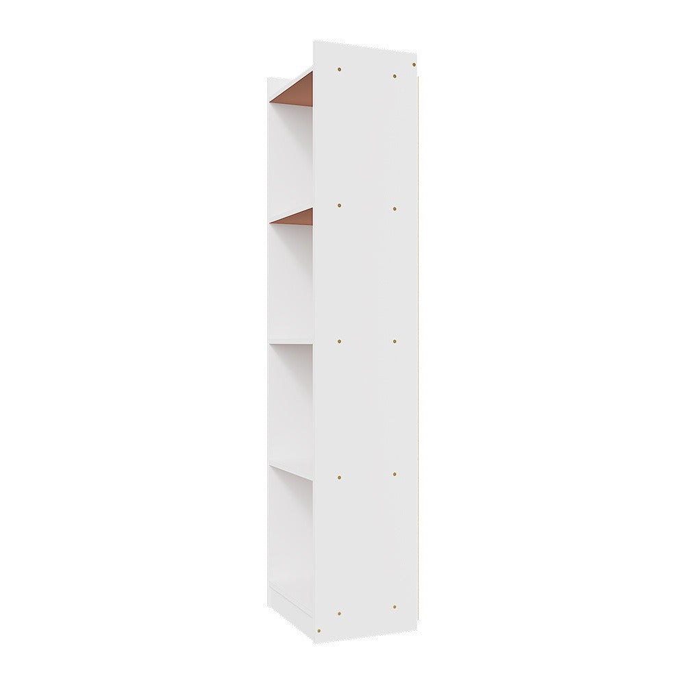 5-Tier Slim Storage Shelf Narrow Bookcase Organiser for Hallway Entryway Living Room & Office – Freestanding Corner Floor Cabinet Open Shelving Unit Easy Assembly