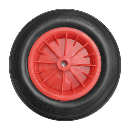 14" Wheelbarrow Wheel 3.5-8 PU Puncture Proof Solid Wheel Heavy Duty Replacement Tire for Garden Trolley Barrow Go Cart Trailer Truck (Black)