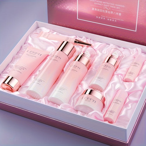 Ergot Thiamine Matsutake Moisturising Skincare Set - Hydrating, Brightening & Firming, Quickly Absorbed - Contains Hyaluronic Acid, Premium Ladies' Set, Suitable for All Skin Types, Christmas Gift Box, New Year Present