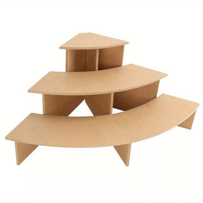 3 Tier Craft Stand Corner Display Stand Cosmetic Shelf Desktop Display Stand POS Point of Sale Display Stand For Retail Counter Shops