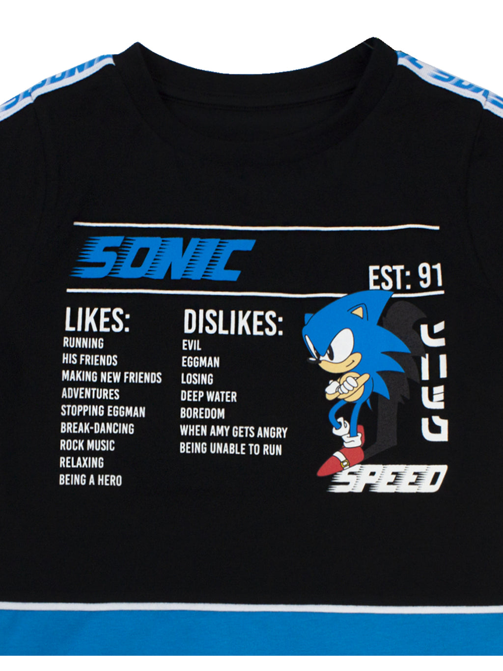 Sonic Kids Cotton T-Shirt - Black, Ages 4-14