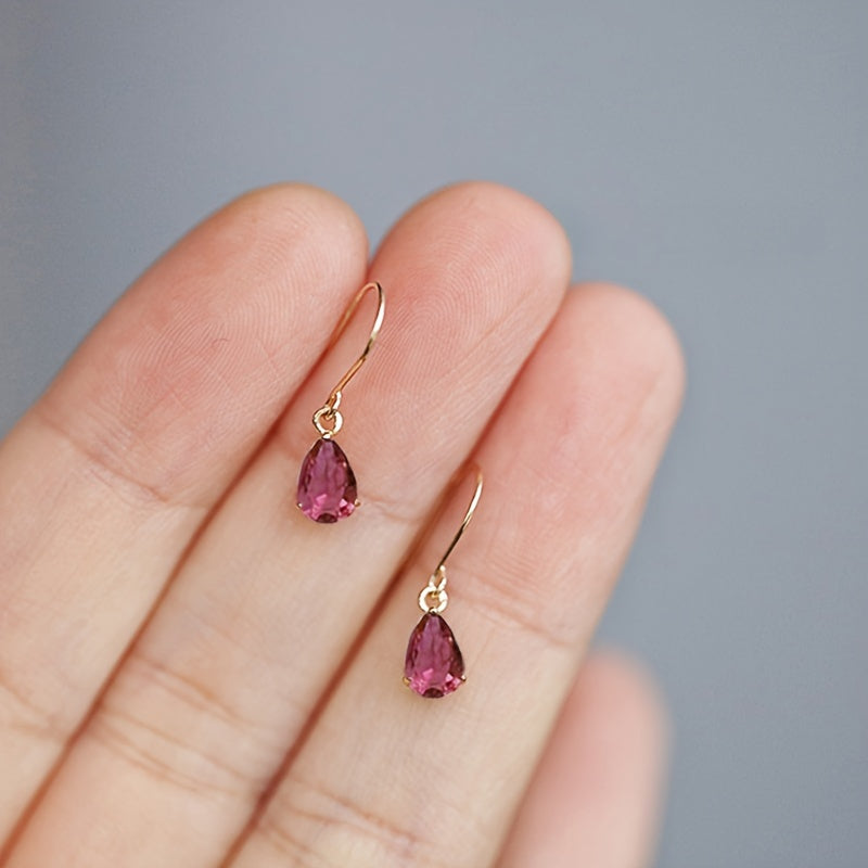 Handmade Earrings, Anti-Allergic, S925 Silver, French Palace Noble, Easy, Light Luxury, Classic, Water Drop, Temperament, Versatile Ear Hooks