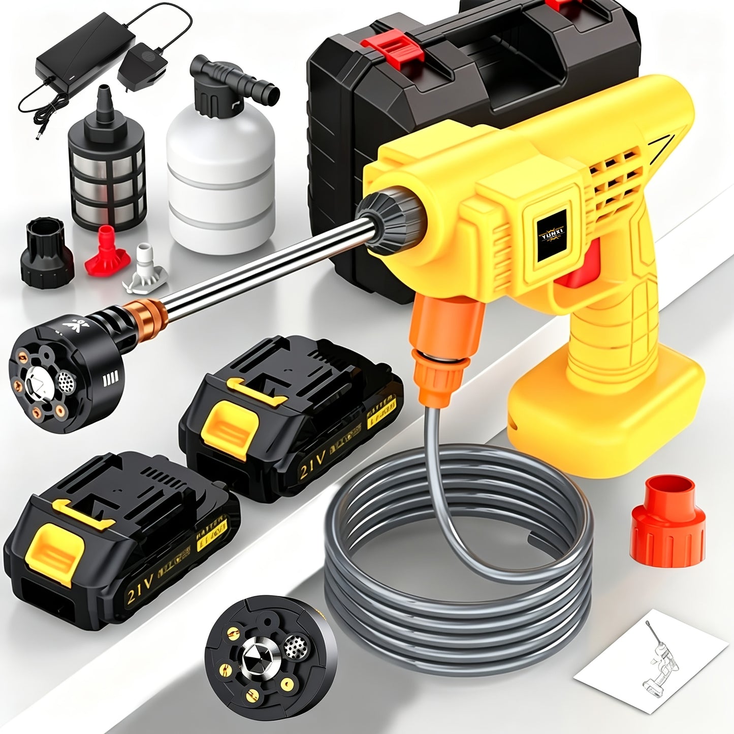 The New 2025 Wireless High-pressure Water Gun Will Be Equipped with a Battery Powered Wireless Cleaning Machine, a Rechargeable Battery and Charging Kit, a Portable High-pressure Cleaning Machine, Suitable for Outdoor Vehicle Cleaning and Watering.
