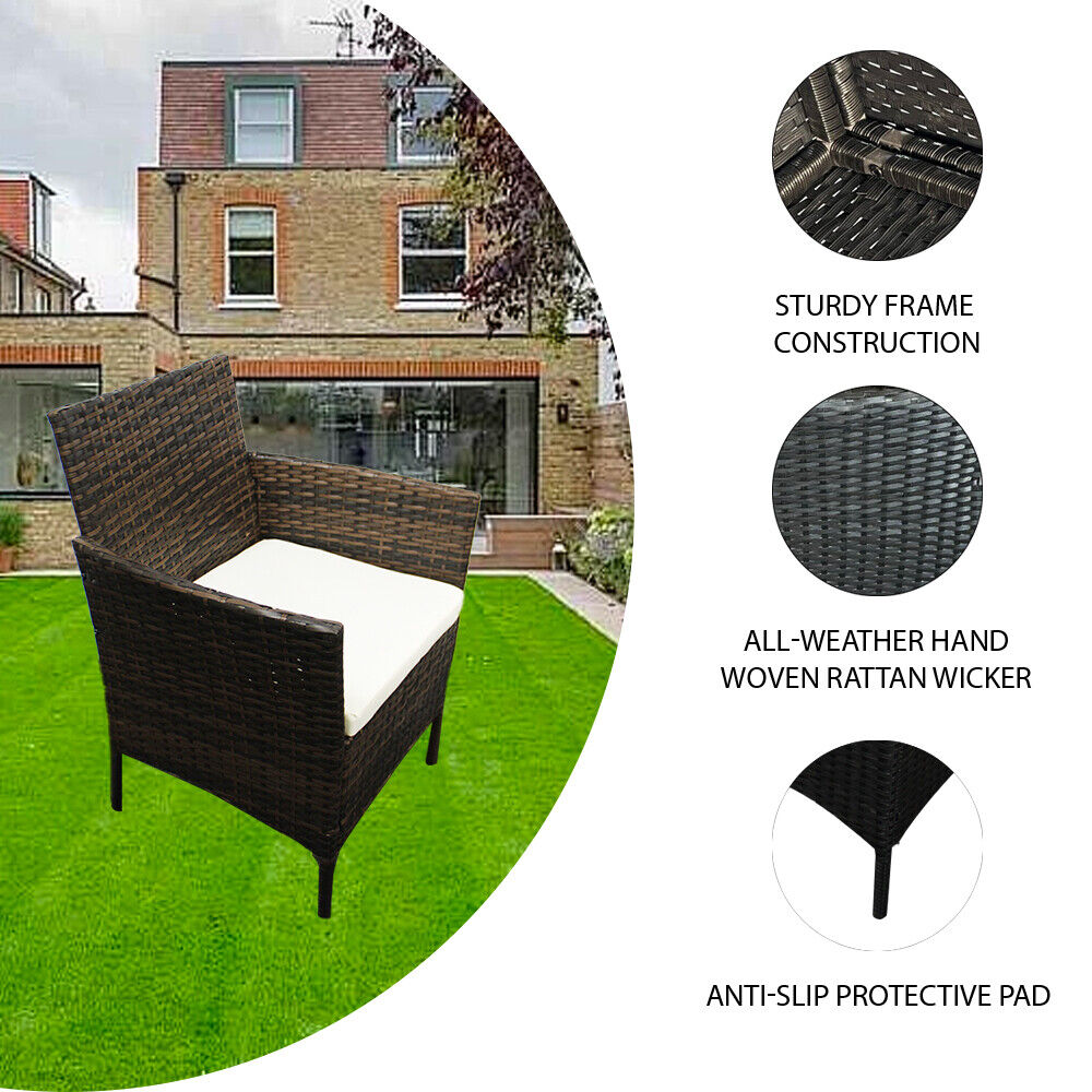 Garden Furniture Sofa Chairs Table Set Rattan Conservatory Outdoor Patio Seat Cushion With Single Armchairs With Coffee Table 6210-B Sofa