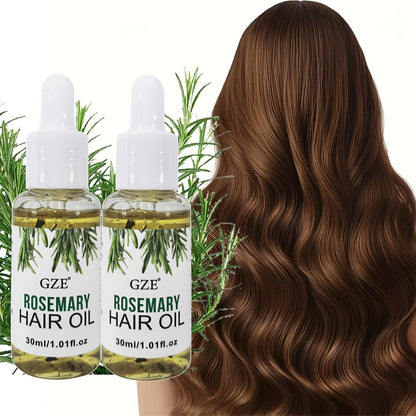 GZE Rosemary Oil for Hair 2 pack Rosemary Scalp Hair Oil, All Type & Texture | Straight, Waves & Chemically Hairs Strengthens