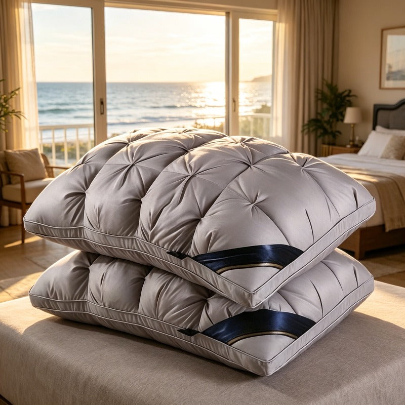 Tofu-Style Neck Support Pillows – Two-Piece Set
