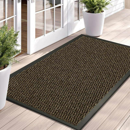 1pc Sunny Indoor & Outdoor Rug – Heavy-Duty Non-Slip Rubber Backed Doormat, Hallway Runner & Large Area Rug, Washable Dirt-Trapper Floor Mat for Entrance, Patio, Garden, Kitchen & Home Flooring