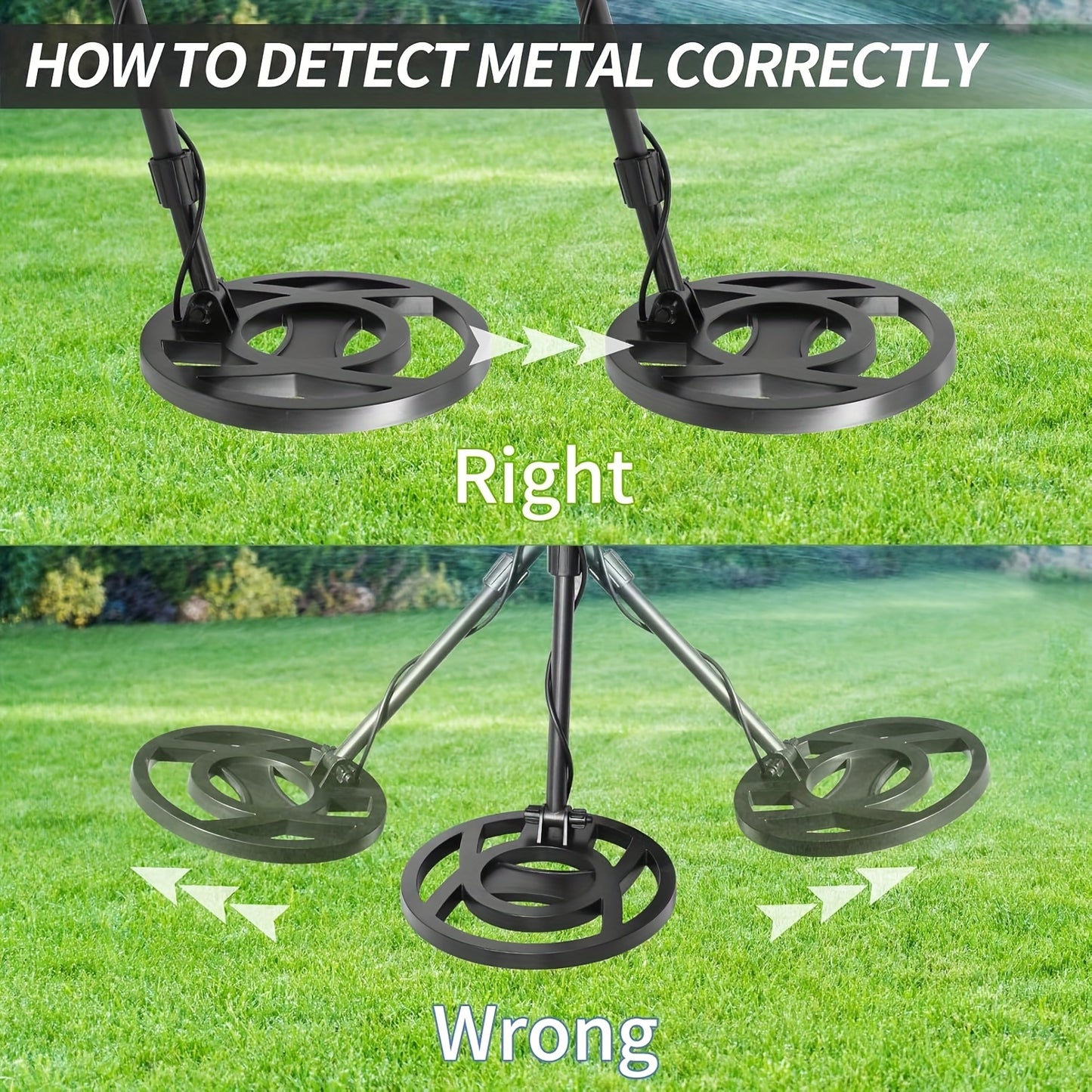 Enhanced Metal Detector for Adults - Professional Golden Detector with Improved Accuracy, LCD Screen, Five Detection Modes, Adjustable And Collapsible Design, High Precision Golden Detection, Advanced DSP Chip with 10-Inch Detection Depth