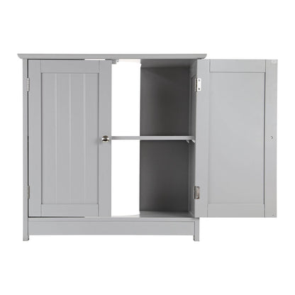 Taylor & Brown Under Sink Bathroom Cabinet Storage Cupboard Organiser Free Standing Wooden Sink Storage Unit Basin with Shelf
