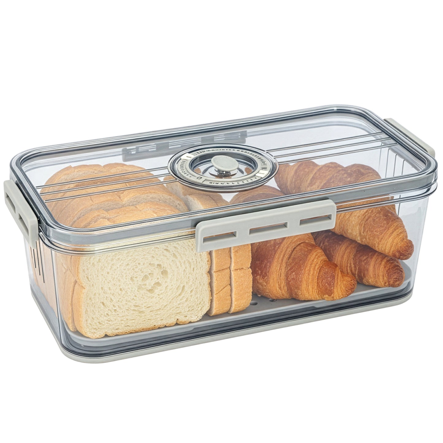 1pc Bread Box, Countertop Airtight Loaf Bread Storage Container With Lid, Portable And Leak Proof Food Sealed Box, For Bread, Toast, Fruit And Vegetable, Kitchen Organizers And Storage, Kitchen Accessories (30.5 cm × 15.75 cm × 15.5 cm)