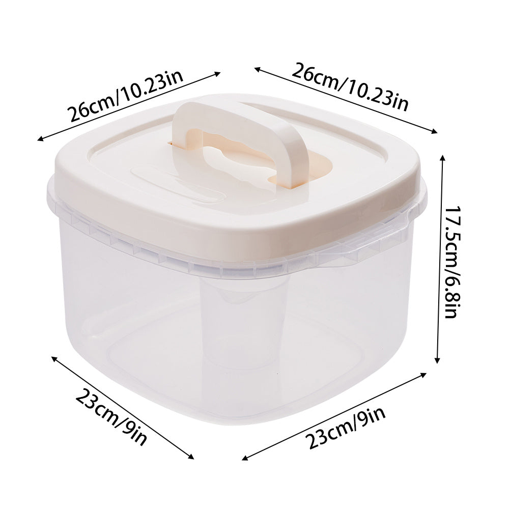 5-10KG Airtight Food Storage Container with Lid and Measuring Cup Plastic Portable Cereal Container for Kitchen, Storage Bin for Rice Beans, Flour, Pet Food