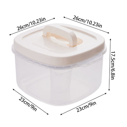 5-10KG Airtight Food Storage Container with Lid and Measuring Cup Plastic Portable Cereal Container for Kitchen, Storage Bin for Rice Beans, Flour, Pet Food