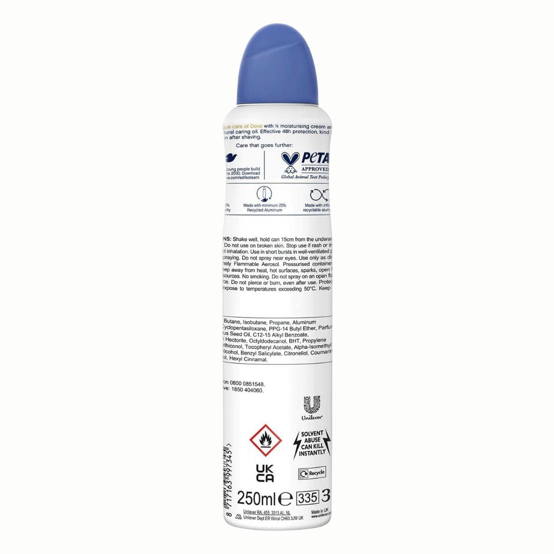 Pack of - 3 Dove Original Antiperspirant Deodorant Spray 250ml