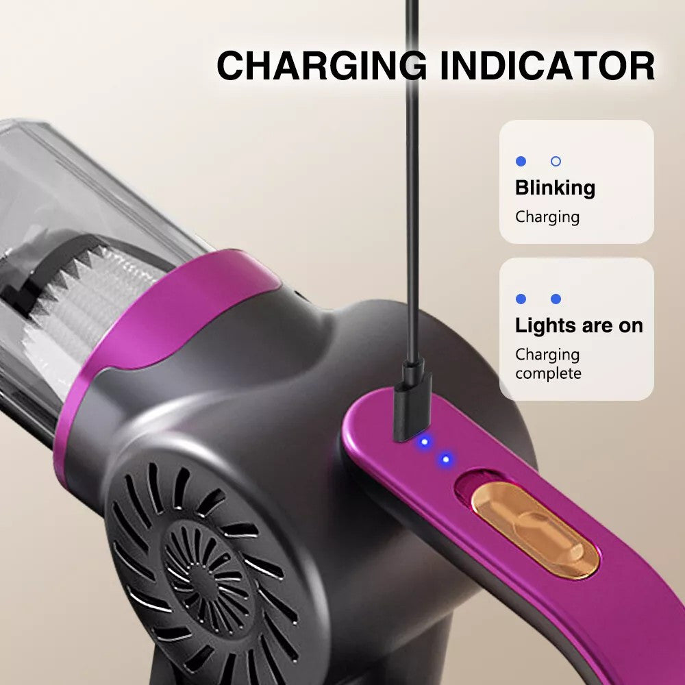 4-in-1 Handheld Vacuum Cleaner Ultra Lightweight Cordless Stick Vacuum, 8000 Pa Powerful Suction- High-Speed Motor, Vacuuming & Mopping & Sweeping, Suitable for Home, Carpets, Pet Hair Cleaning, Easy to Operate and Store, 60dB Low Noise, 3000 mAh, Carpet