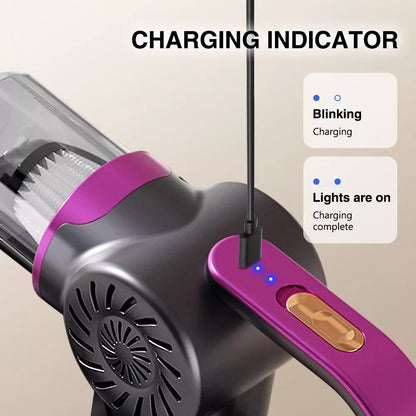 4-in-1 Handheld Vacuum Cleaner Ultra Lightweight Cordless Stick Vacuum, 8000 Pa Powerful Suction- High-Speed Motor, Vacuuming & Mopping & Sweeping, Suitable for Home, Carpets, Pet Hair Cleaning, Easy to Operate and Store, 60dB Low Noise, 3000 mAh, Carpet