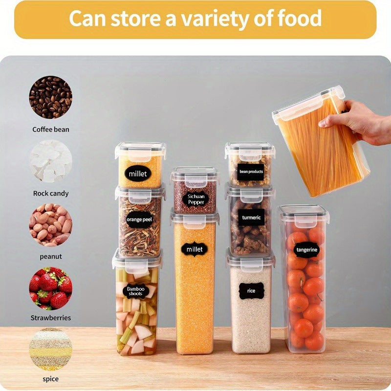 Pantry Canisters with Labels - Mixed-Size Set Options