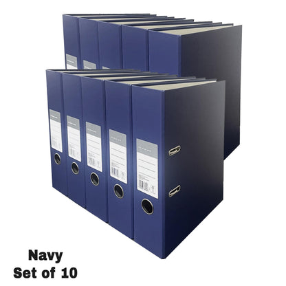 10 x A4 Lever Arch Files, Folders - Office Folder, Back To School Files 10 Pack Lever Arch Folder - Stationary Document Storage