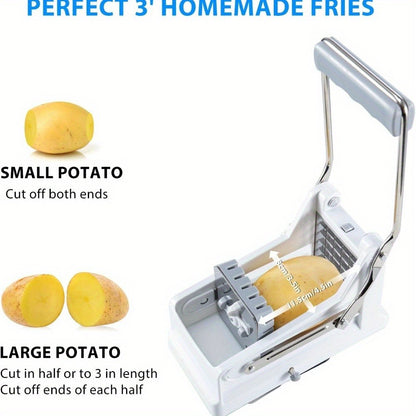 Chipper Potato Slicer with 2 Blade Options, Suction Base for Safe and Easy