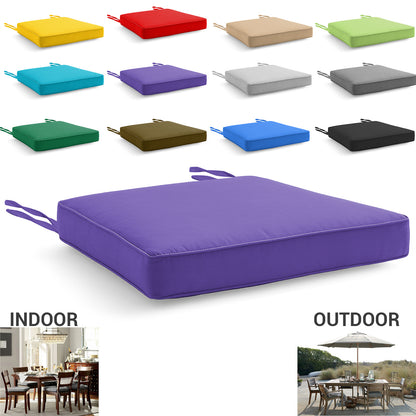 Chair Cushions with Ties for Indoor & Outdoor Use – Comfortable Seat Pads for Dining Chairs, Garden, Patio, Balcony & Café Furniture – Durable Polyester Fabric, Soft Support & Easy Care Design