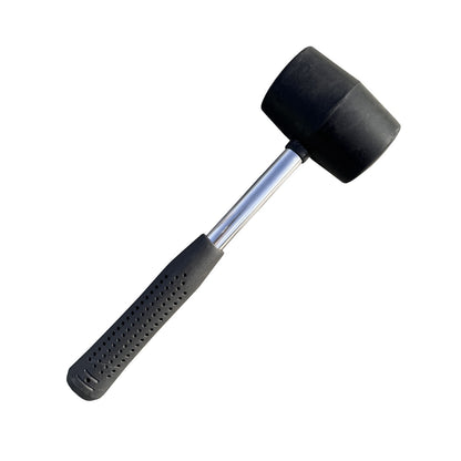 OLPRO 16oz Double Headed Rubber Camping Mallet Hammer, Multi Functionial Non-Damaging Soft Blow Tasks, Rubber Comfy Grip Strong Steel Shaft