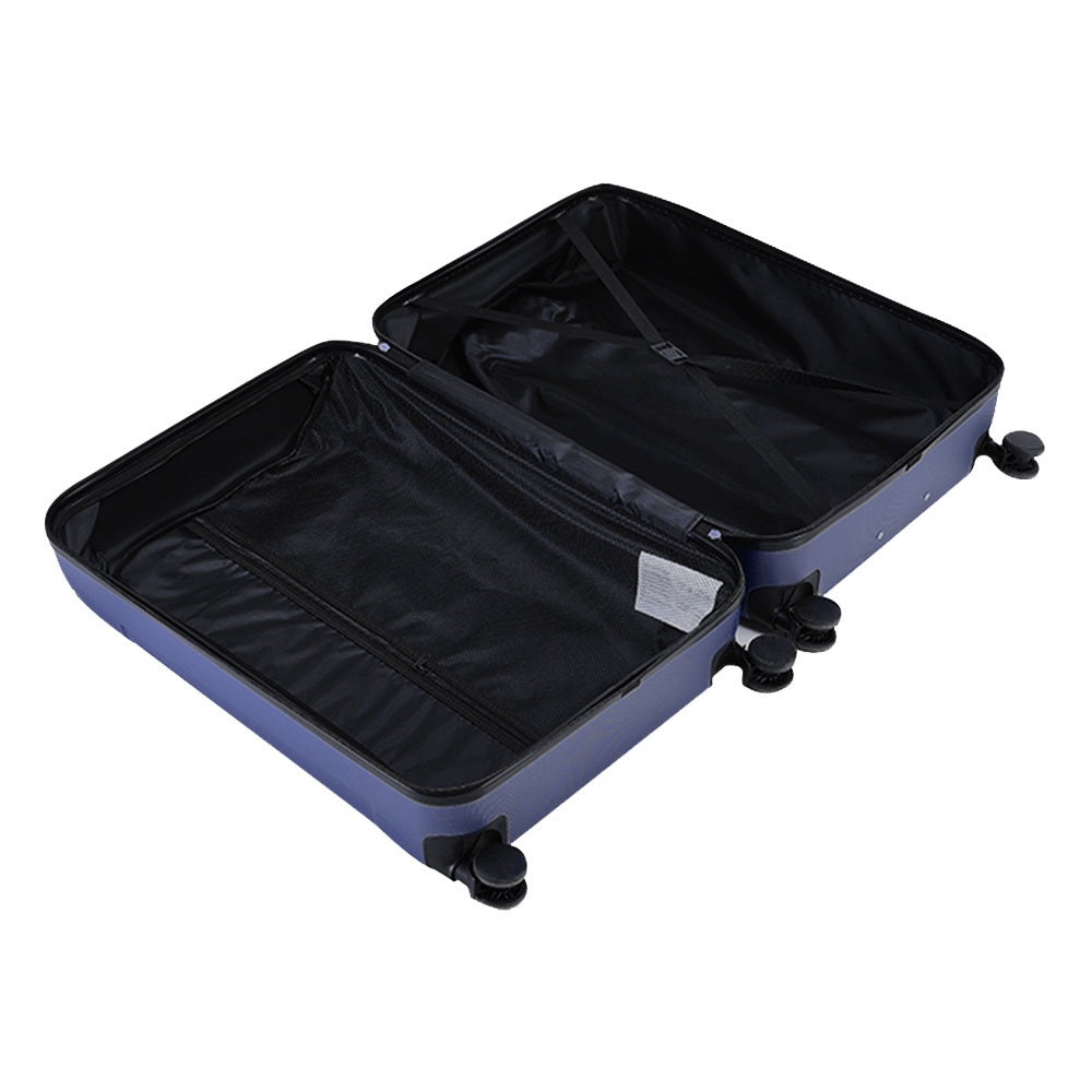 20" Suitcase Lightweight 4 Wheel Spinner Hard Shell ABS Luggage Hold Check in Travel Case Cabin Suitcase Carry On Suitcase, Hard Shell Suitcase with 4 Wheels Cabin Luggage Blue B
