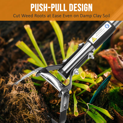 Long-Handled Oscillating Hoe | Adjustable Head Stirrup Hoe Weeder | Heavy-Duty Garden Tool for Weeding, Cultivating & Soil Loosening | Flexible & Durable Design for Easy Gardening Tool