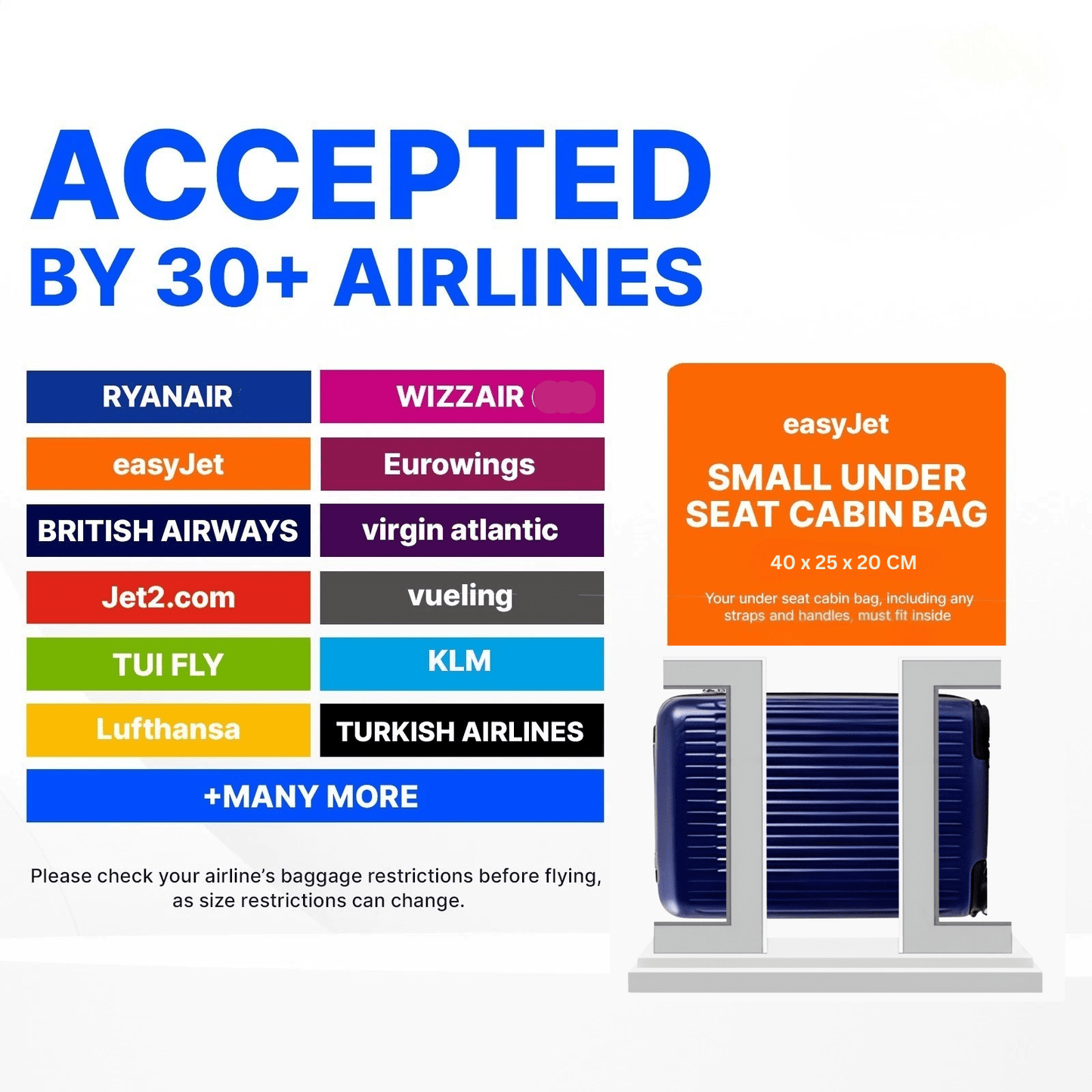 1631 Ryanair Under Seat Case 40X20X25Cm