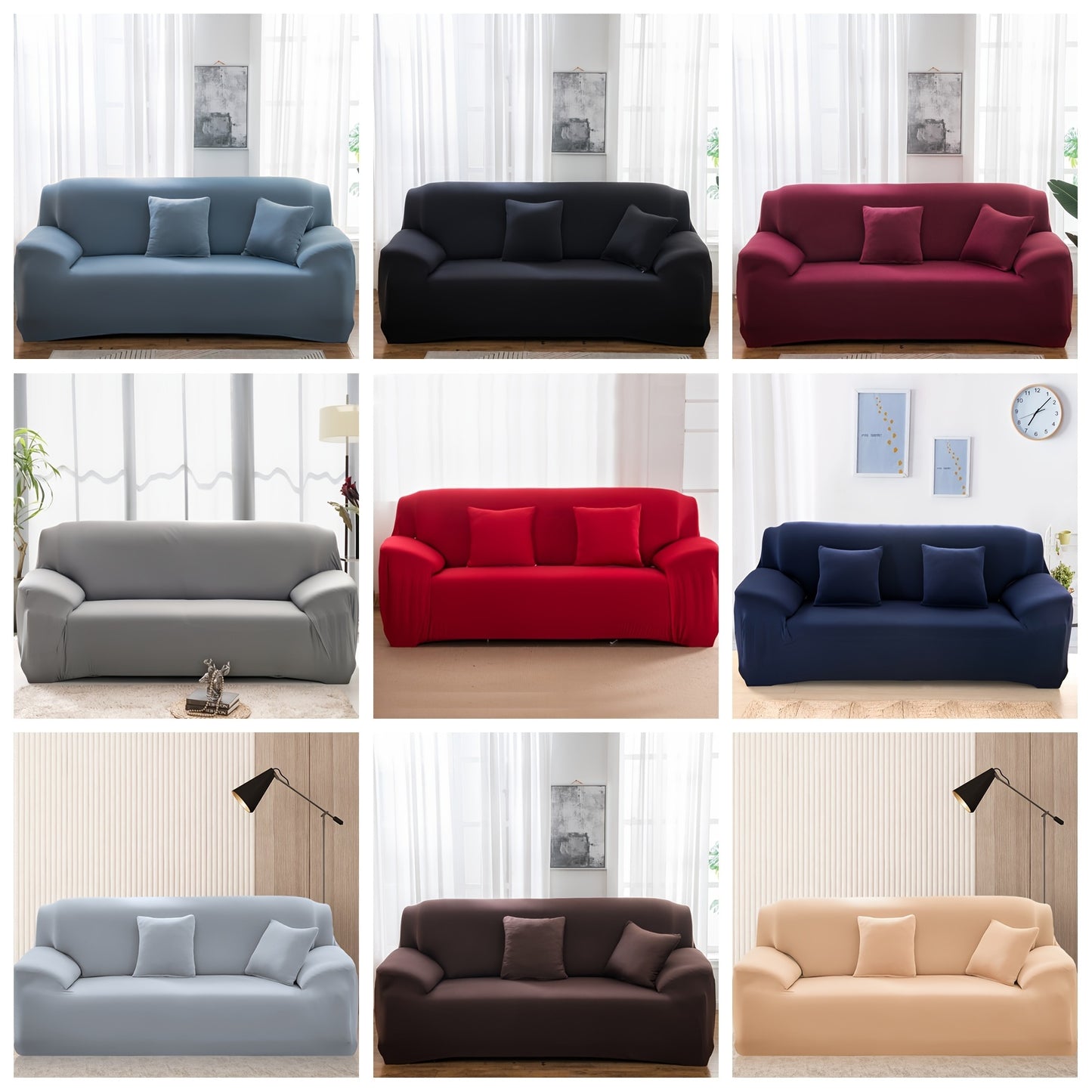 Sofa Cover Fashion Printed High Stretch Elastic Fabric L Shape Sofa Slipcover Couch Cover 1 2 3 4 Seater Polyester Spandex Furniture Protector Cover Include Pillowcase for Living Room Pets Dogs